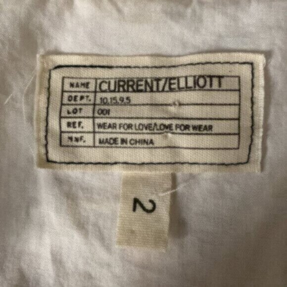 Current Elliott Oversized Smock Eyelet Lace Shirt Dress - Picture 10 of 10